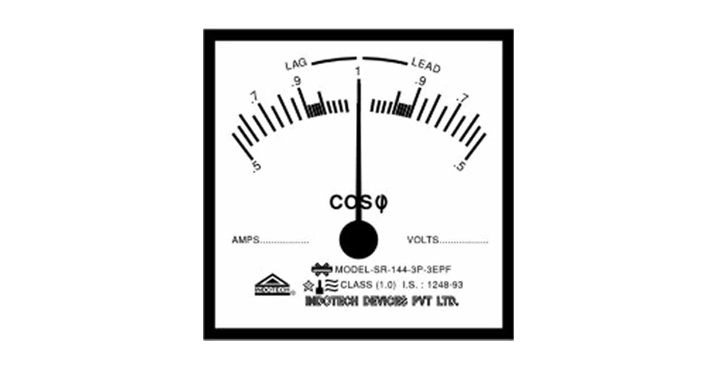 Analog Power Factor meter, Indotech Analog Power Factor meter, Power Factor meter